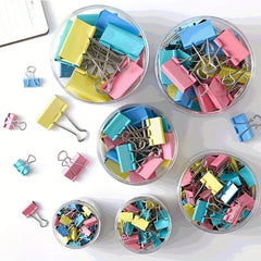 18pcs Mixed Binder Clips 19mm 25mm 32mm Metal Fold Back Clips Office Supplies