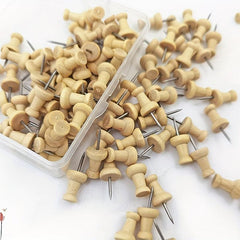 Wooden Pushpin Combination Solid Wood Creative Office Stationery