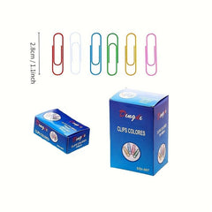 Plastic Coated Paper Clips Set of 70 Pieces