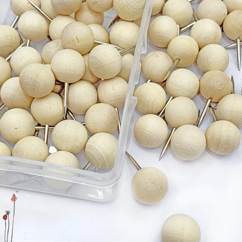 Wooden Pushpin Combination Solid Wood Creative Stationery