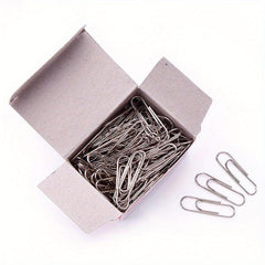 100 Metal Paper Clips 29mm Standard Large Paper Clips