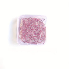 50pcs Water Drop Paper Clip Box Curved Needle Clip Mini Clip
