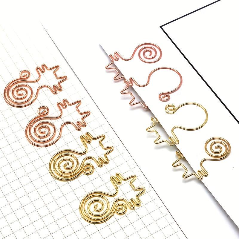 10pcs Mix Cat Shaped Metal Paper Clips for Notebooks Sticky Notes Chip Bags