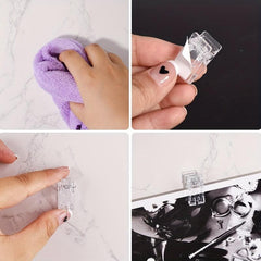 20pcs Wall Clips Tapestry Clips Hanging Clips Adhesive Clips Photo Wall Cle