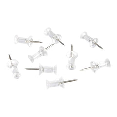 50-100 Push Pins for Bulletin Board Thumb Tacks w/ Clear Plastic & Steel Tips