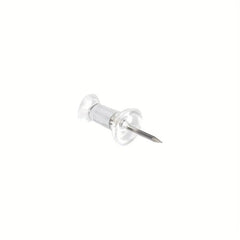 50-100 Push Pins for Bulletin Board Thumb Tacks w/ Clear Plastic & Steel Tips