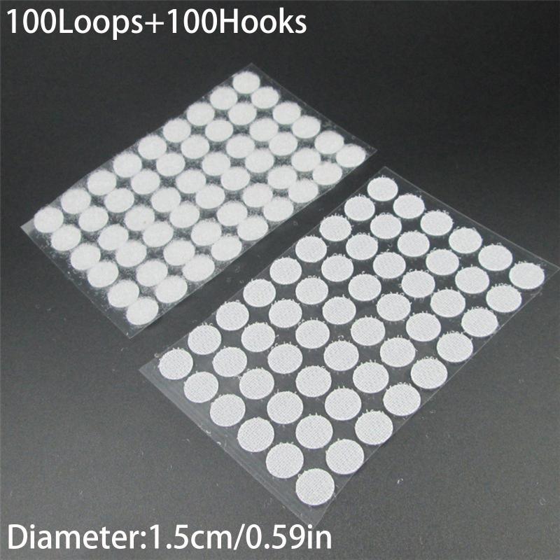 100 Pairs Adhesive Hook And Loop Tape Double Sided DIY Decoration
