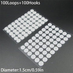 100 Pairs Adhesive Hook And Loop Tape Double Sided DIY Decoration