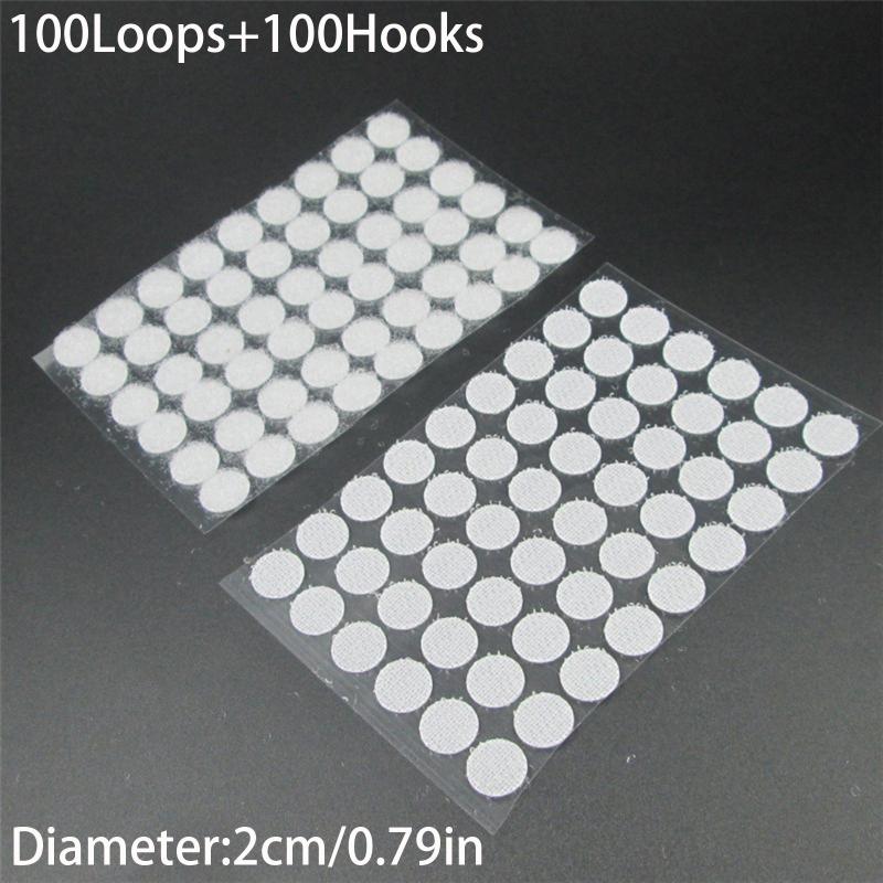 100 Pairs Adhesive Hook And Loop Tape Double Sided DIY Decoration