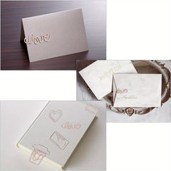 5Pcs Rose Paper Clips Heart Love Letter Book Coffee Cup Bookmark Clips