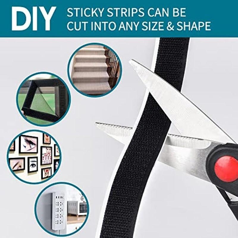 Self Adhesive Hook and Loop Tape 25m for Stationery and Home Use
