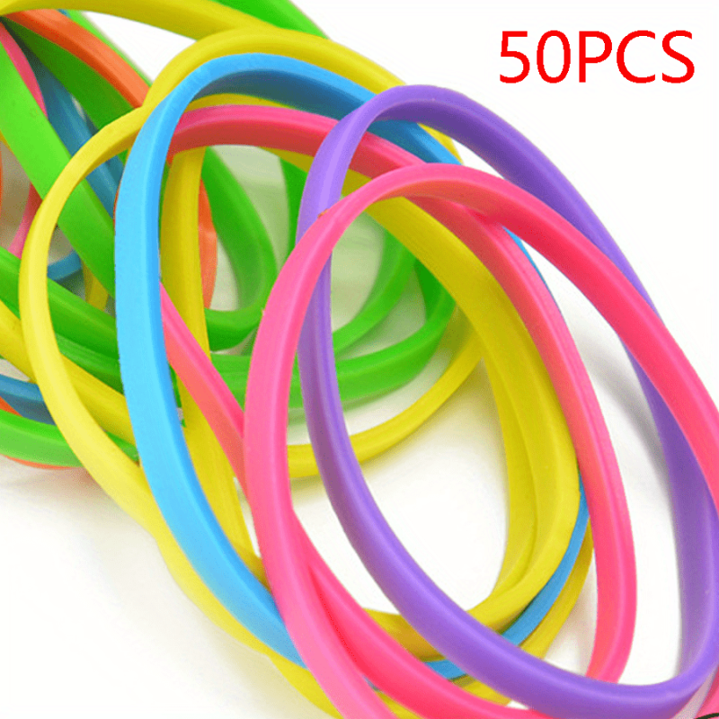50/100pcs 5.0cm Natural Synthetic Rubber Bands High Elasticity Ageing Resistance