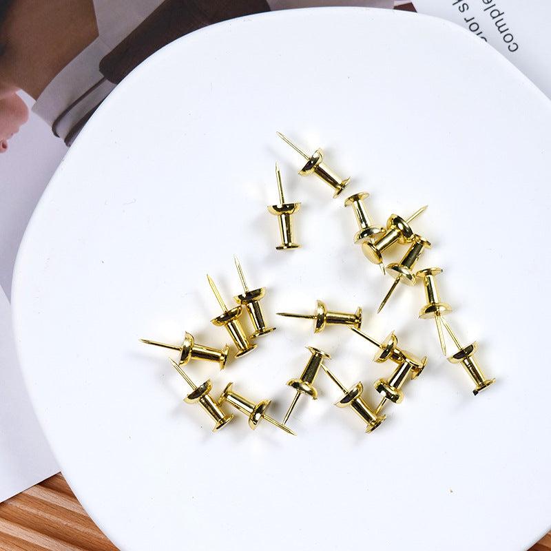 50pcs Electroplated Golden Push Pin Photo Wall Nail
