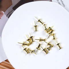 50pcs Electroplated Golden Push Pin Photo Wall Nail