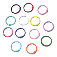 50pcs 25mm Round Lobster Clasps for DIY Keychain Making & Findings