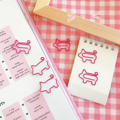 10pcs Piggy Paper Clip Storage Folder Organizer