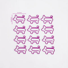 10pcs Piggy Paper Clip Storage Folder Organizer