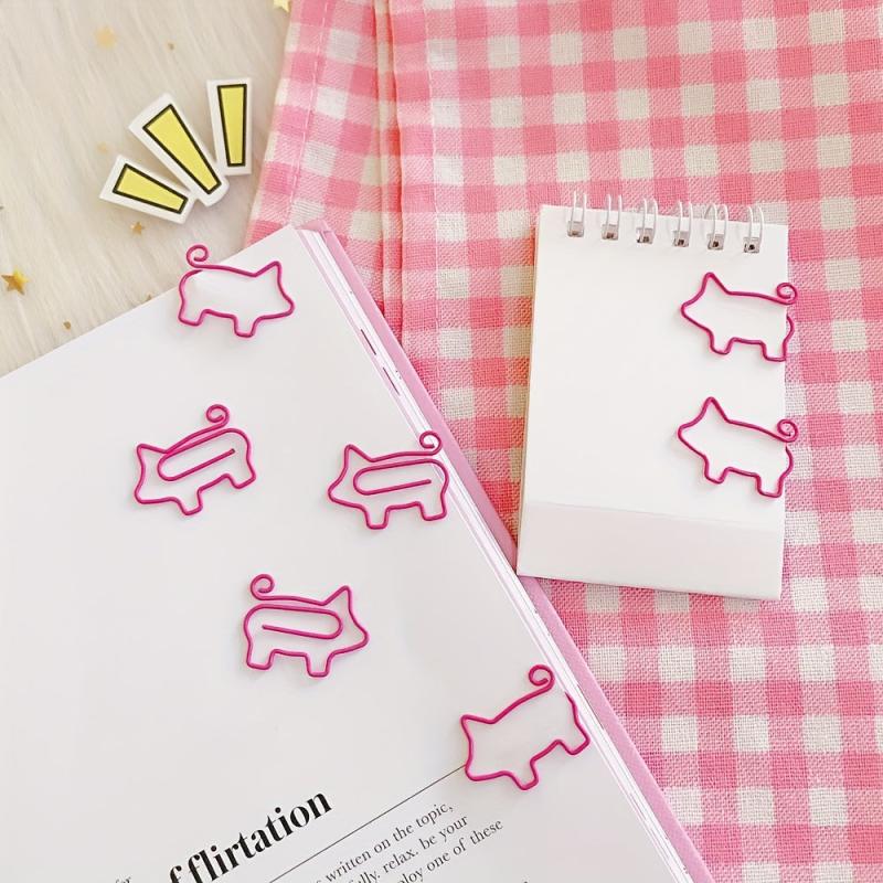 10pcs Piggy Paper Clip Storage Folder Organizer