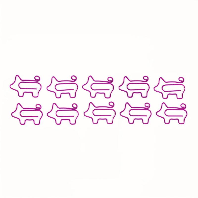 10pcs Piggy Paper Clip Storage Folder Organizer