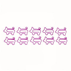 10pcs Piggy Paper Clip Storage Folder Organizer