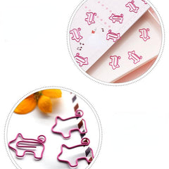 30pcs Pig Shaped Metal Paper Clips Pig Index Tabs Office School Stationery