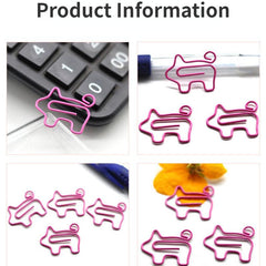 30pcs Pig Shaped Metal Paper Clips Pig Index Tabs Office School Stationery