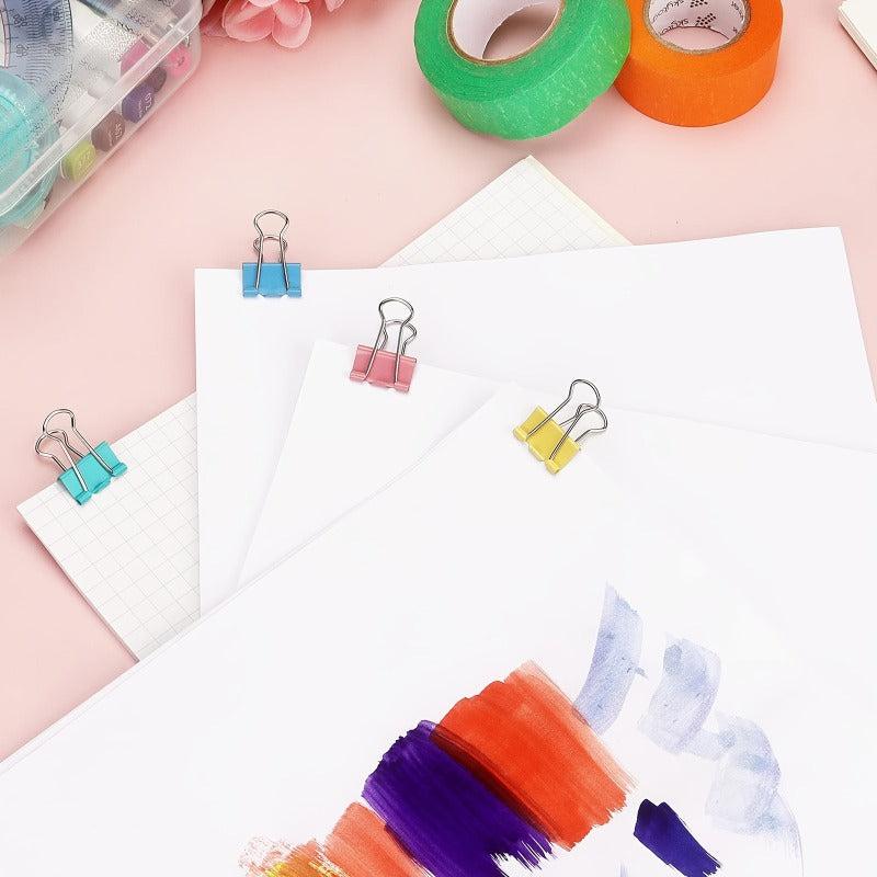 40pcs Colorful Binder Clips for Office School Use