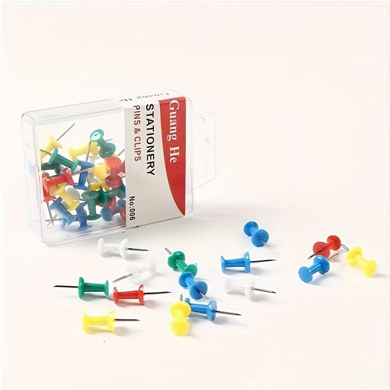 50pcs I-shaped Thumbtacks for Corkboard & Photo Wall Decoration
