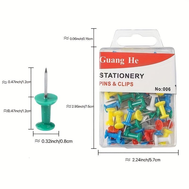 50pcs I-shaped Thumbtacks for Corkboard & Photo Wall Decoration