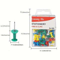 50pcs I-shaped Thumbtacks for Corkboard & Photo Wall Decoration