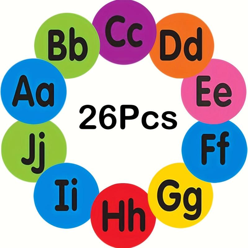 26pcs Carpet Markers Alphabet Adhesive Dots for Classroom Teachers & School