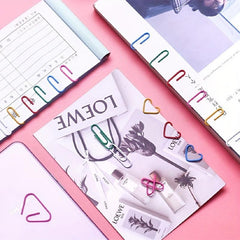 100pcs Colorful Iridescent Paper Clips for Desk Organizing