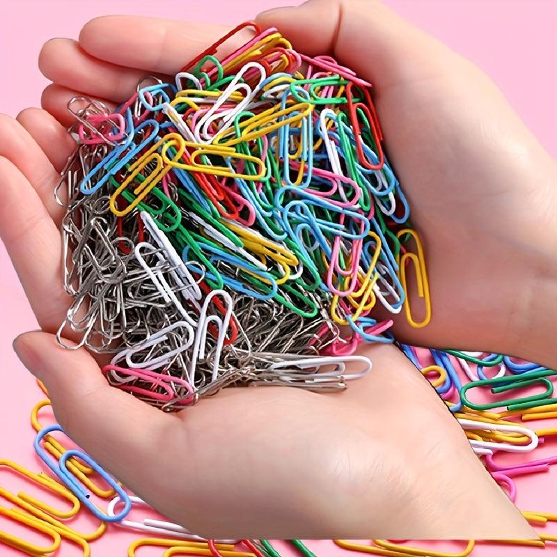 100pcs Colorful Iridescent Paper Clips for Desk Organizing
