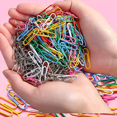 100pcs Colorful Iridescent Paper Clips for Desk Organizing