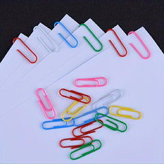 100pcs Colorful Iridescent Paper Clips for Desk Organizing