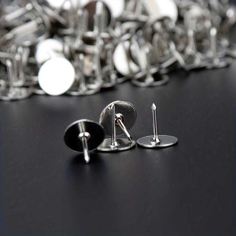 200pcs 95x95mm Flat Head Furniture Nails Silvery