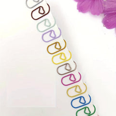 Colorful Heart Paperclip Mini Metal Paper Clips for Office School Home Desk Orga