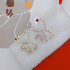 10pcs Mix Cat Kitten Shaped Metal Paper Clips Cartoon Little Cat Bookmarks
