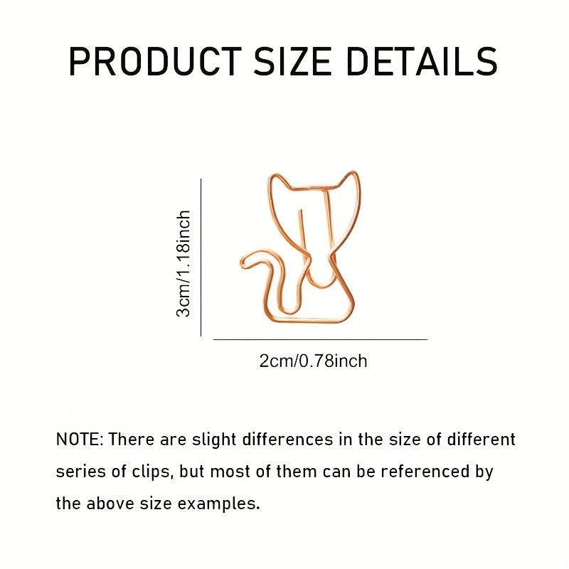 10pcs Mix Cat Kitten Shaped Metal Paper Clips Cartoon Little Cat Bookmarks