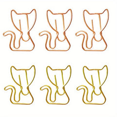 10pcs Mix Cat Kitten Shaped Metal Paper Clips Cartoon Little Cat Bookmarks