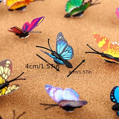 20pcs 3D Butterfly Pushpins for Bulletin Boards, Photos, Hanging Pictures