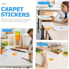 27pcs Heart Shape Carpet Markers for Preschool Classroom