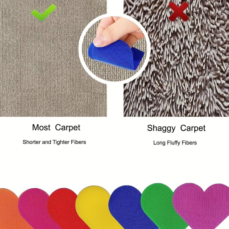27pcs Heart Shape Carpet Markers for Preschool Classroom