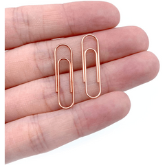 100pcs Rose Paper Clips 28MM Boxed Metal Paper Clips Push Pins For Office Folder