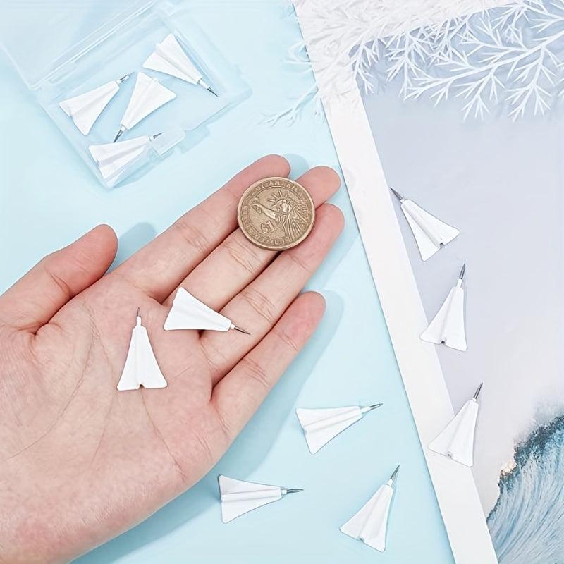 12Pcs Airplane Push Pins Aircraft Decorative Thumbtacks For Wall Map Cork Board