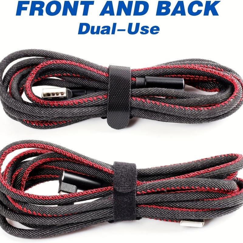 10PCS Reusable Cable Ties with Carabiners for Cable Management