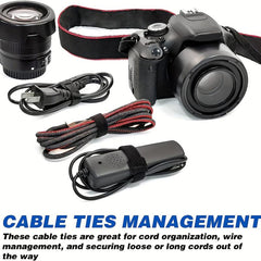 10PCS Reusable Cable Ties with Carabiners for Cable Management