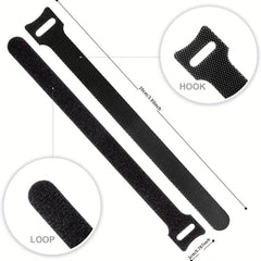10PCS Reusable Cable Ties with Carabiners for Cable Management