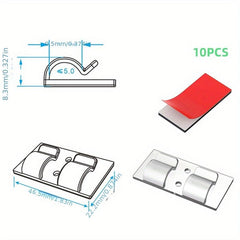 Double Hook Cable Clips UV Resistant Material Light Clips 20PCS