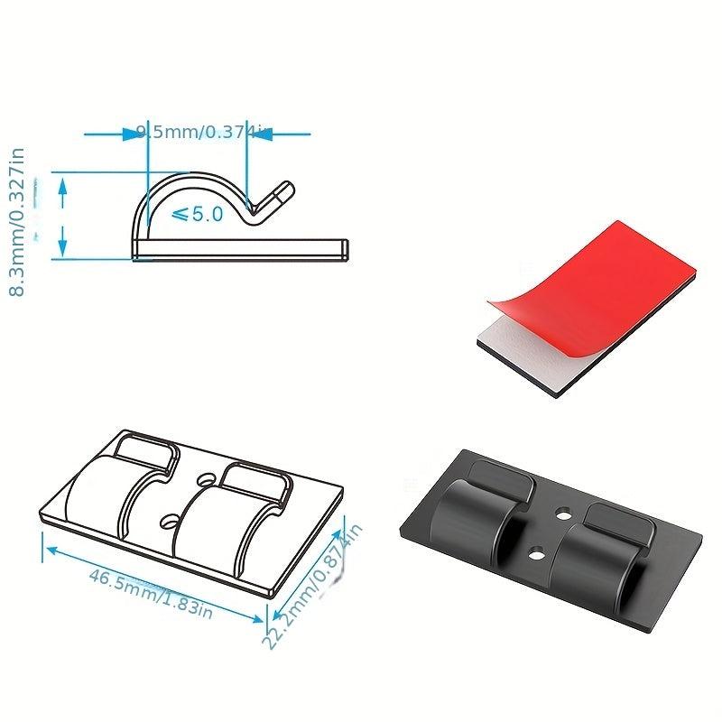 Double Hook Cable Clips UV Resistant Material Light Clips 20PCS